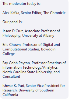 Listening to the Chronicle of Higher Ed