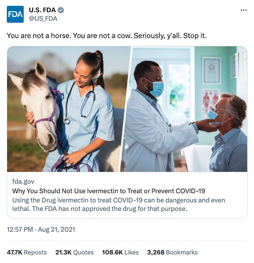 Once again, the FDA admits it lied to us, and once more, we yawn