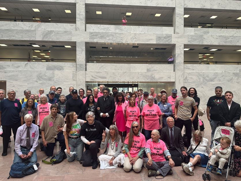 Anti-War Activists Arrested at Sit-In for Peace inside Sen. Bernie Sanders Office