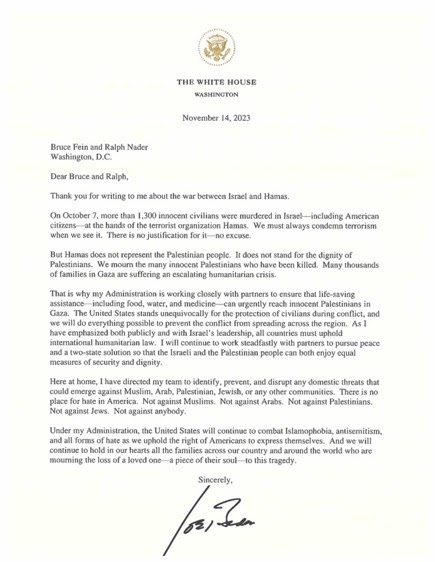 Israeli Government’s Mass Terrorism Fortified by Biden and Congress