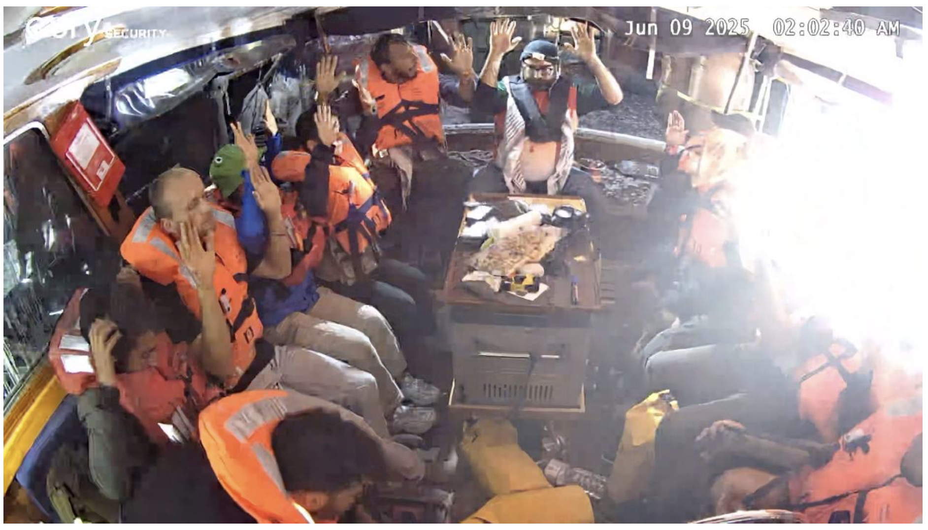 Israeli Commandos and Crew Swoop in on Gaza Freedom Flotilla Sailboat Madleen