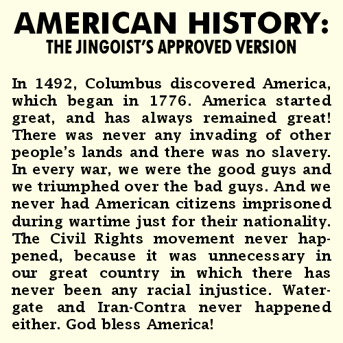 The Great Whitewashing of American History Orchestrated by Generalisimo Donald Trump